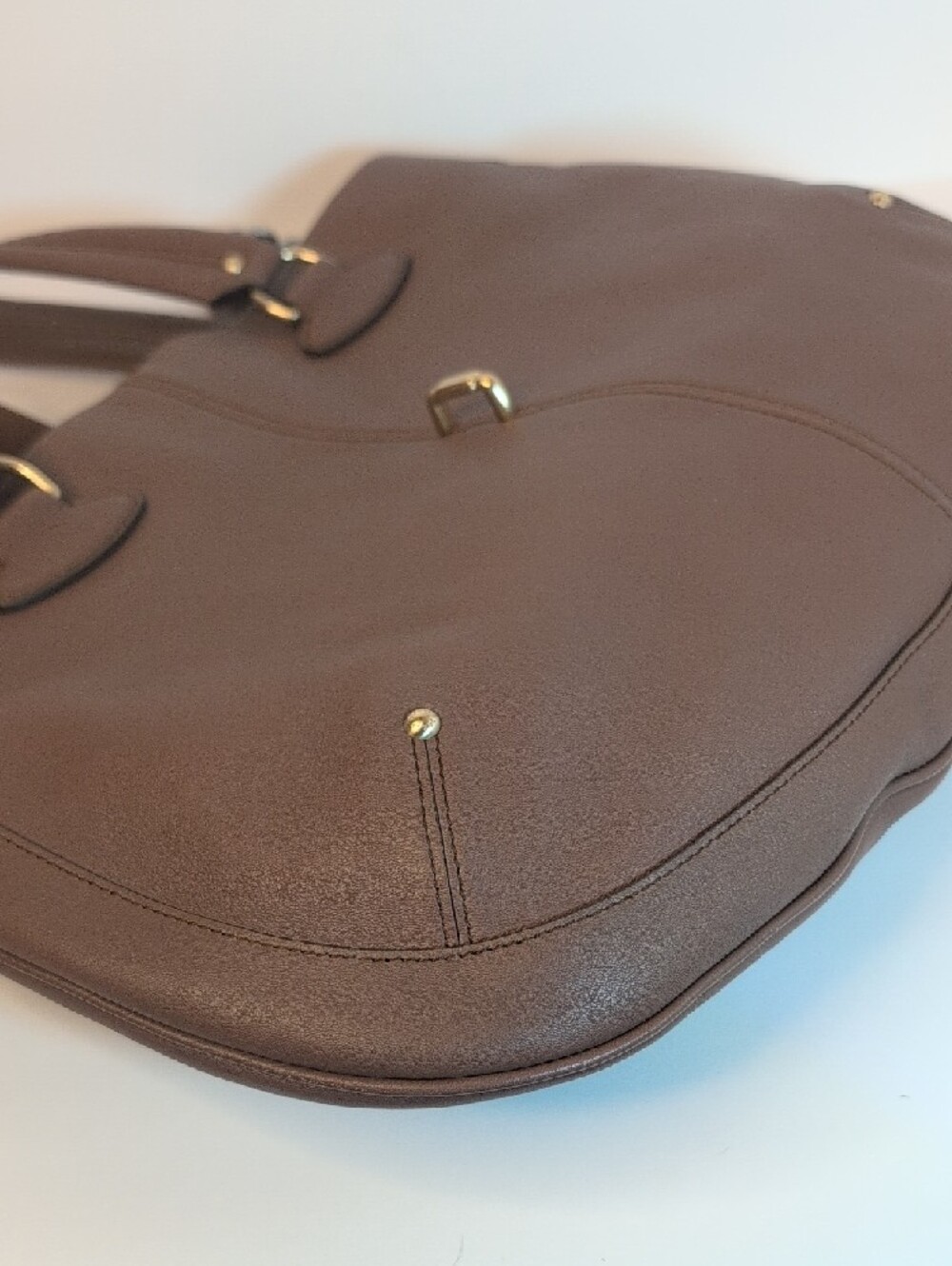 Bally Taupe/Brown Leather Vintage Tote Bag - Picture 7 of 16